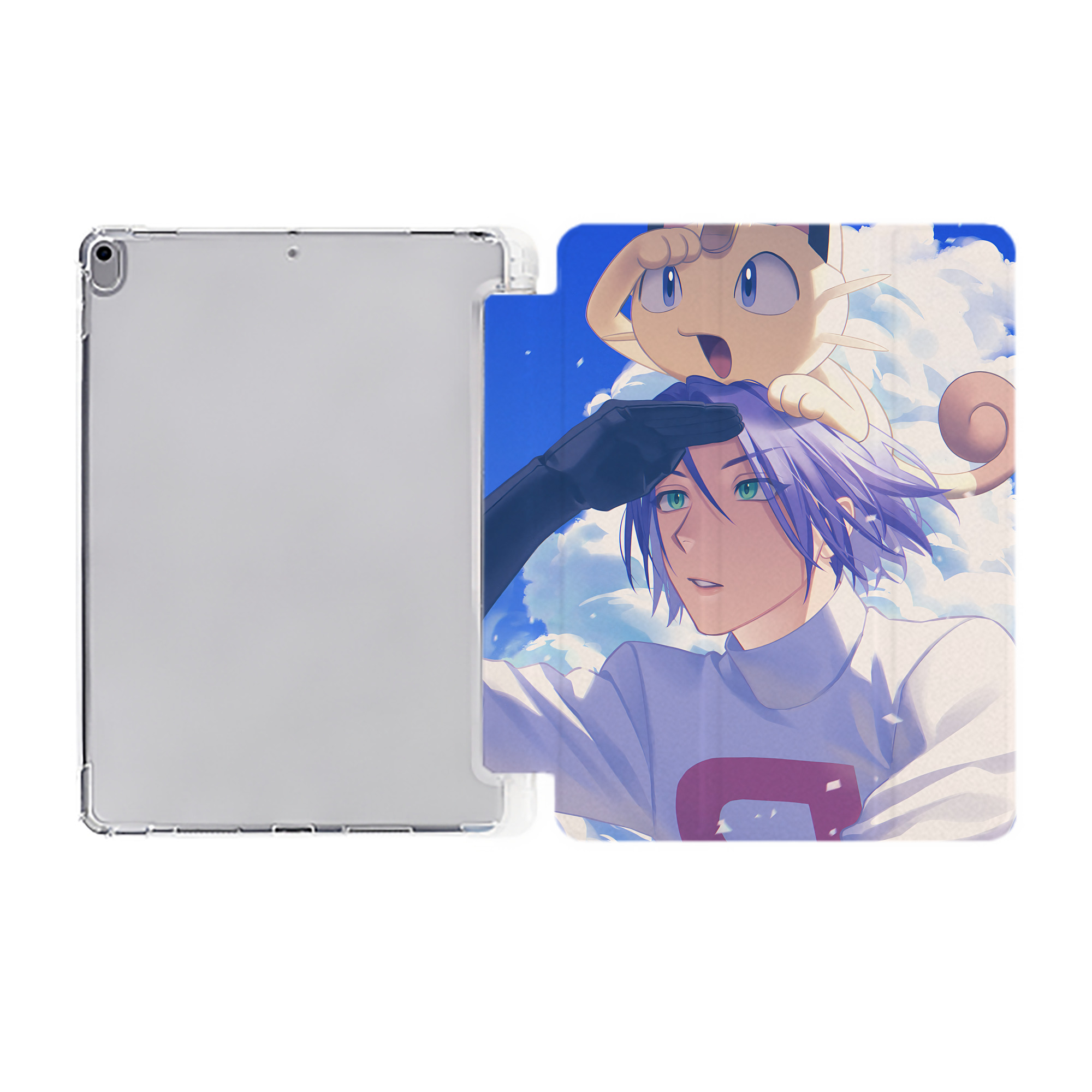 （画像用） ポケットモンスター Pokémon IPad ケース ペン収納付き 三つ折りスタンド PUレザー×シリコン 対応機種9.5/10.5/10.9インチ